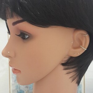 16G 18G 20G 22G 24G Gold Cartilage earring, Tiny Helix Hoop, Helix Piercing, Silver Tragus Ring, Super Tiny hoop,Handcrafted, Black Friday