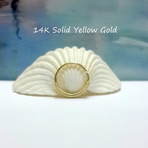 14K Solid Yellow or White or Rose Gold Hoops,Cartilage Earring,Tiny Helix Ring,Nose,Septum Ring,Tragus Hoop, 16G 18G 20G 22G, Black Friday