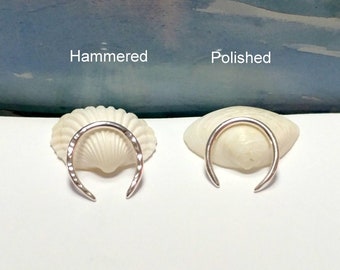 Sterling Silber Septum Hufeisen: 14k Gold Filled, Gehämmert oder Poliert Das Beste vom Vatertag