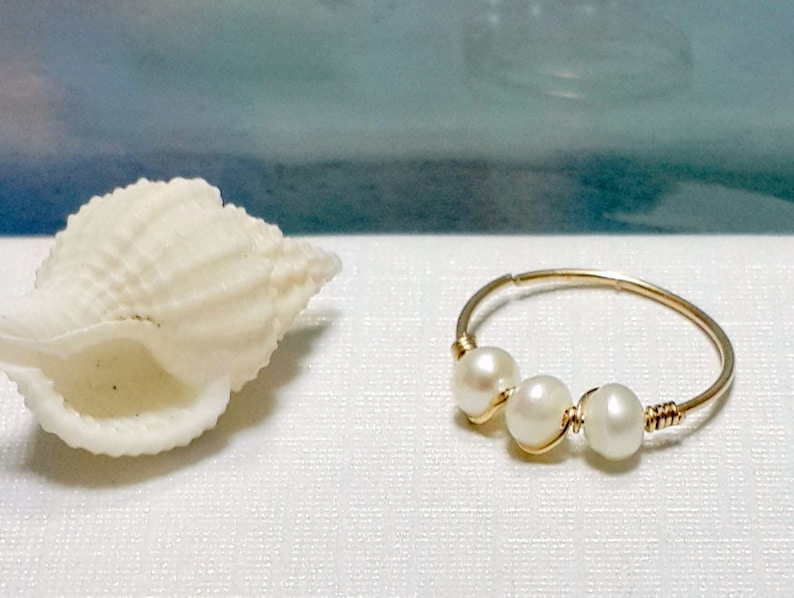 Pearl Cartilage Earring Helix Hoop Tragus Nose-Daith-Lobe Ring Wedding Lyrics Gift-Tiny Hoop-22g 20g 18g 16g-Cyber Week Sales image 4
