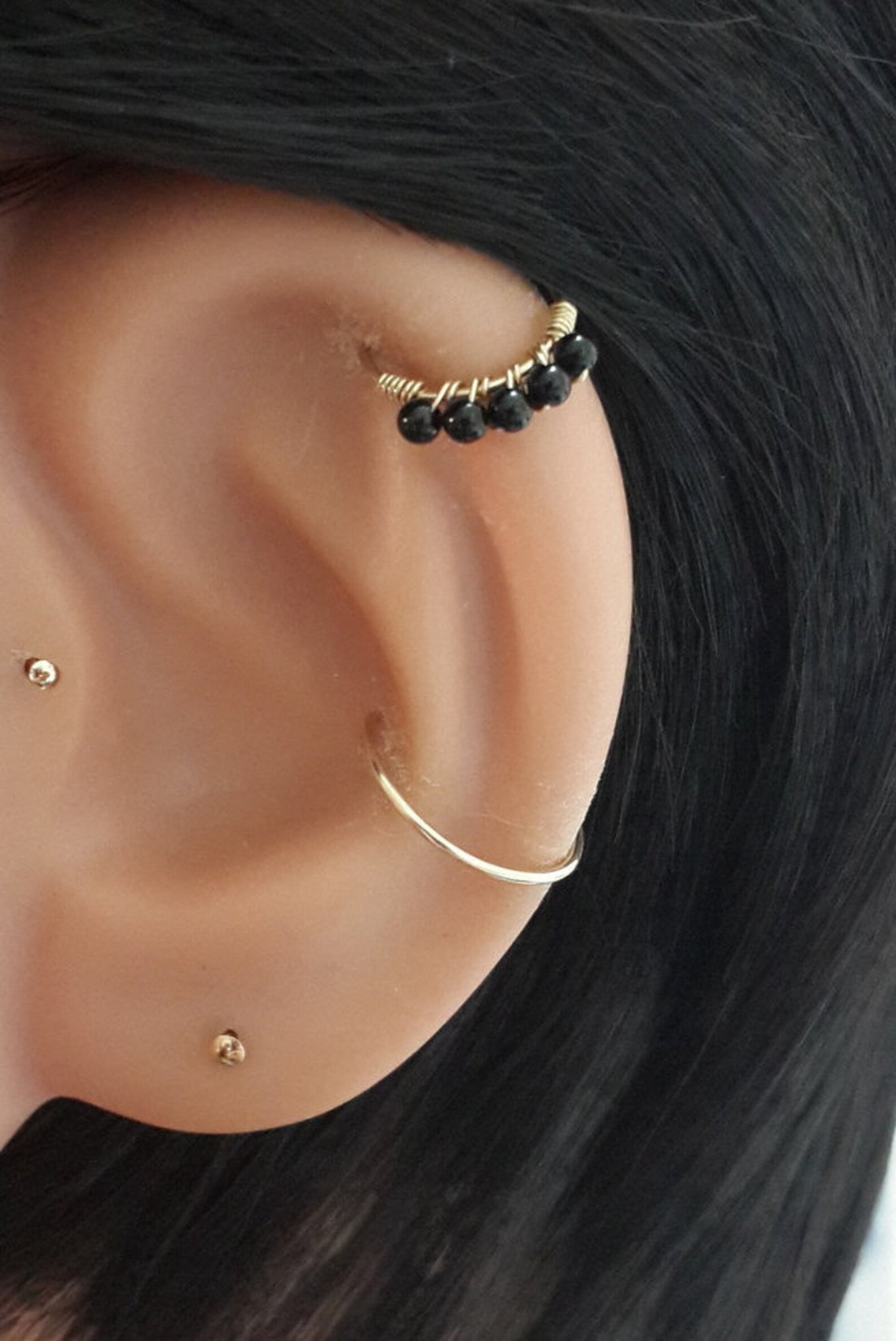 14K Solid Gold Conch Piercing Conch Earring Conch Jewelry Etsy