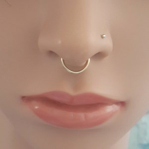 14K Solid Yellow or Rose or White Gold Hoops ,16g 18g 20g 22g 24g, Cartilage Earring,Tiny Helix Hoop,Nose,Septum,Tragus Ring, Winter's Sales