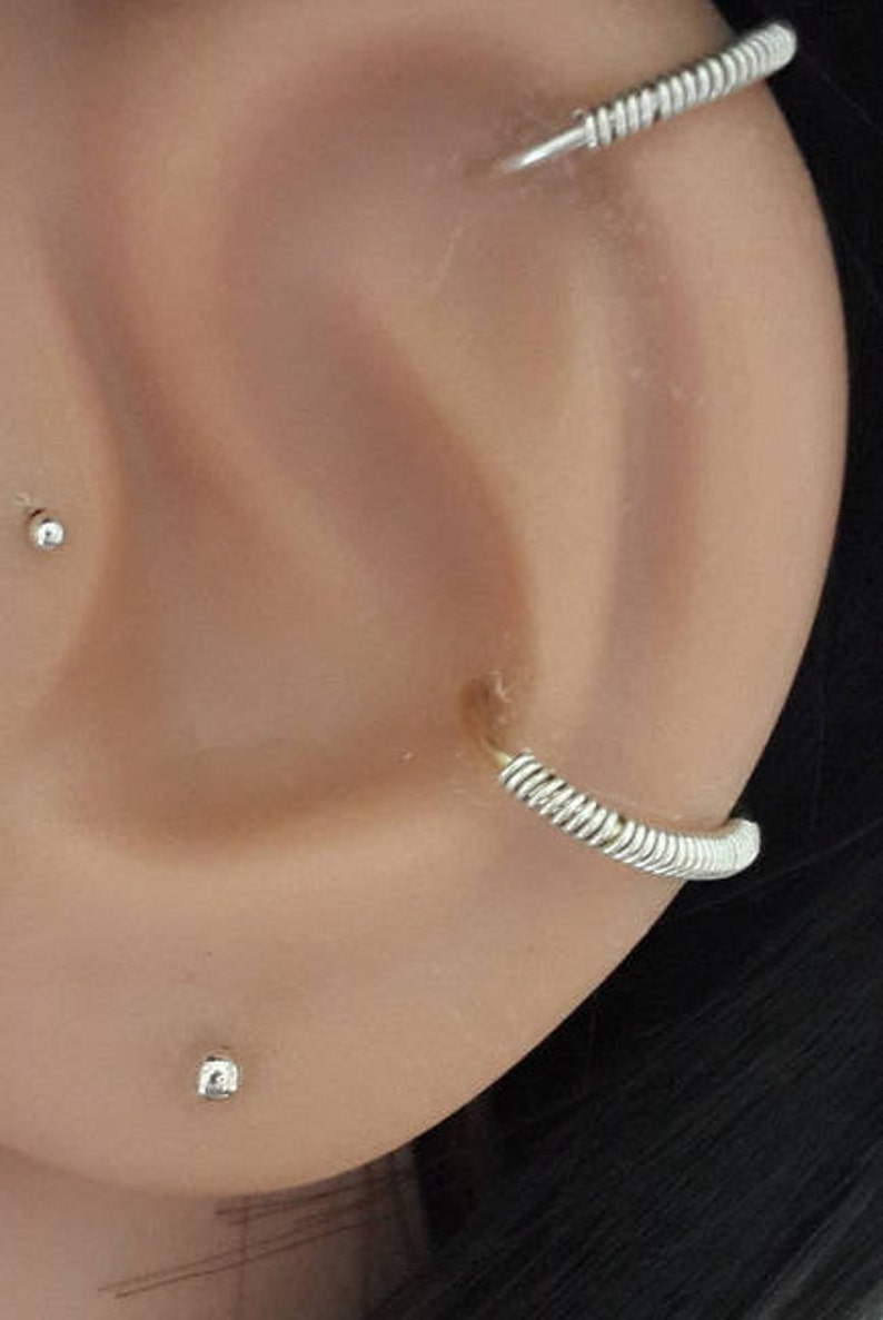 SALE Gold conch piercing, conch earring, conch jewelry, conch ring,conch hoop, conch piercing jewelry, 16-22 Gauge, 12-16mm inner diameter image 7