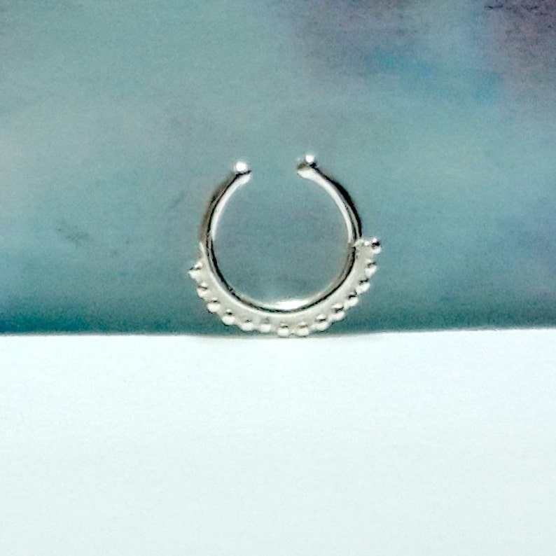 Fake Little Balls Septum Ringnon Pierced Septum Indian Etsy UK