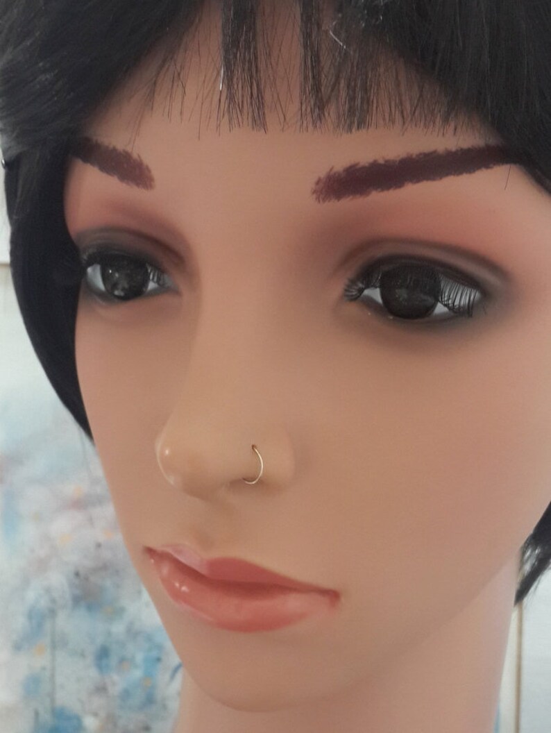 14K Gold Filled Nose Ringthin 24 Gauge Nose Hoopsilver Nose Etsy