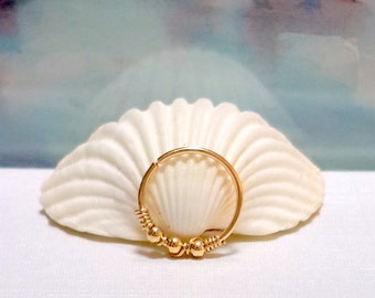 Gold conch piercing,conch pierced earring , conch jewelry, conch hoop,conch piercing jewelry,conch ring, 16-22 Gauge, 12-16mm inner diameter