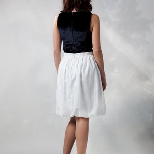 Amna Dress silk velvet and Swiss cotton dress image 2