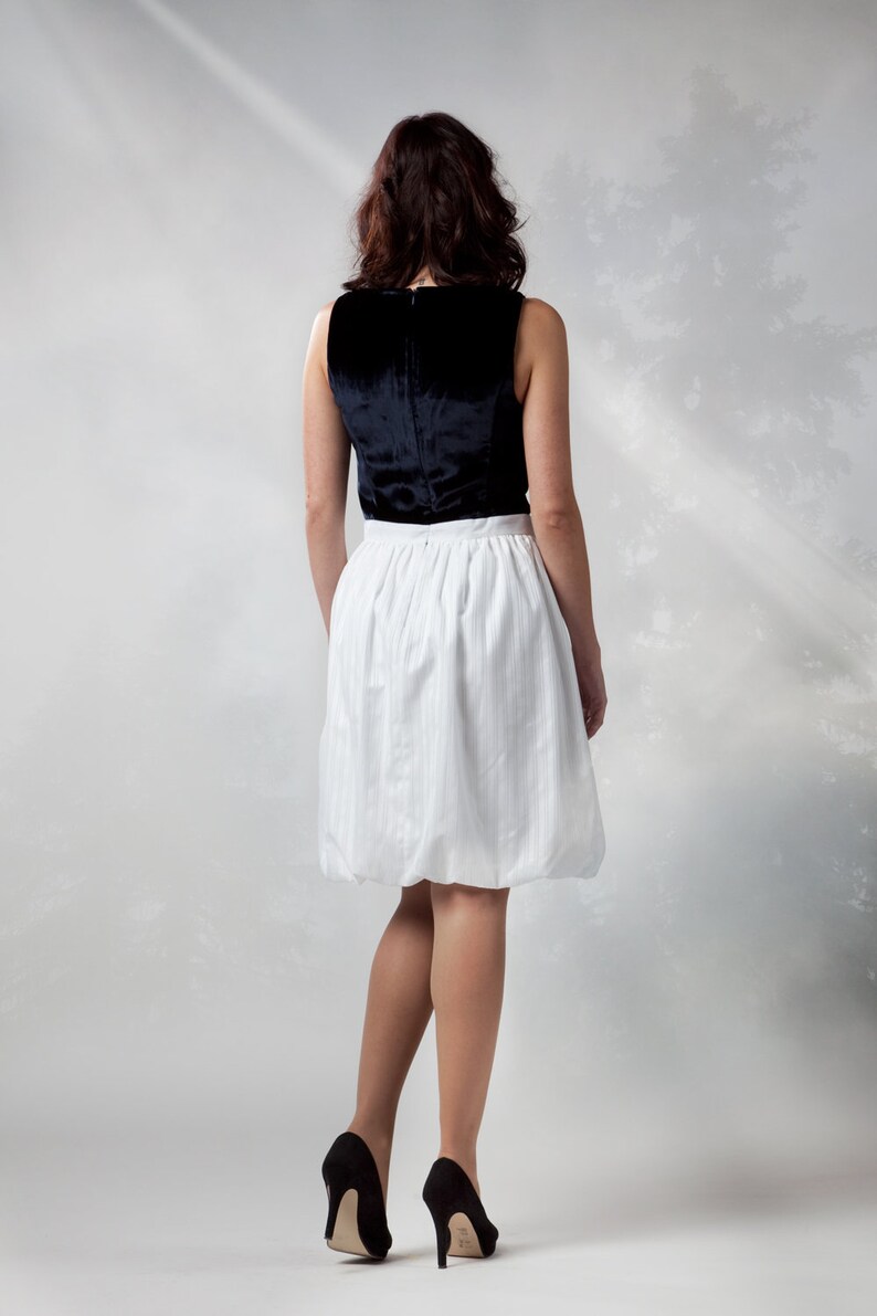 Amna Dress silk velvet and Swiss cotton dress image 2