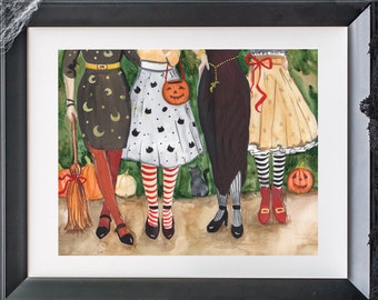 Halloween Witch Art Print INSTANT DOWNLOAD (Witches - Witch Decor - Witch Sign- Pumpkin Decor- BEST seller)