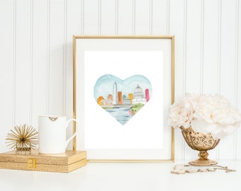 Washington DC Love Art Print Instant  DOWNLOAD (Travel Art Print - The Capital Art Print - Washington DC Map - Washington wedding)