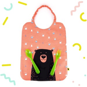 Serviette maternelle à élastique spéciale cantine pour garçon