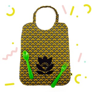 Serviette maternelle à élastique spéciale cantine pour fille