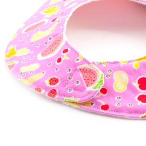 Cotton Baby bib on fruits theme for baby girl image 8