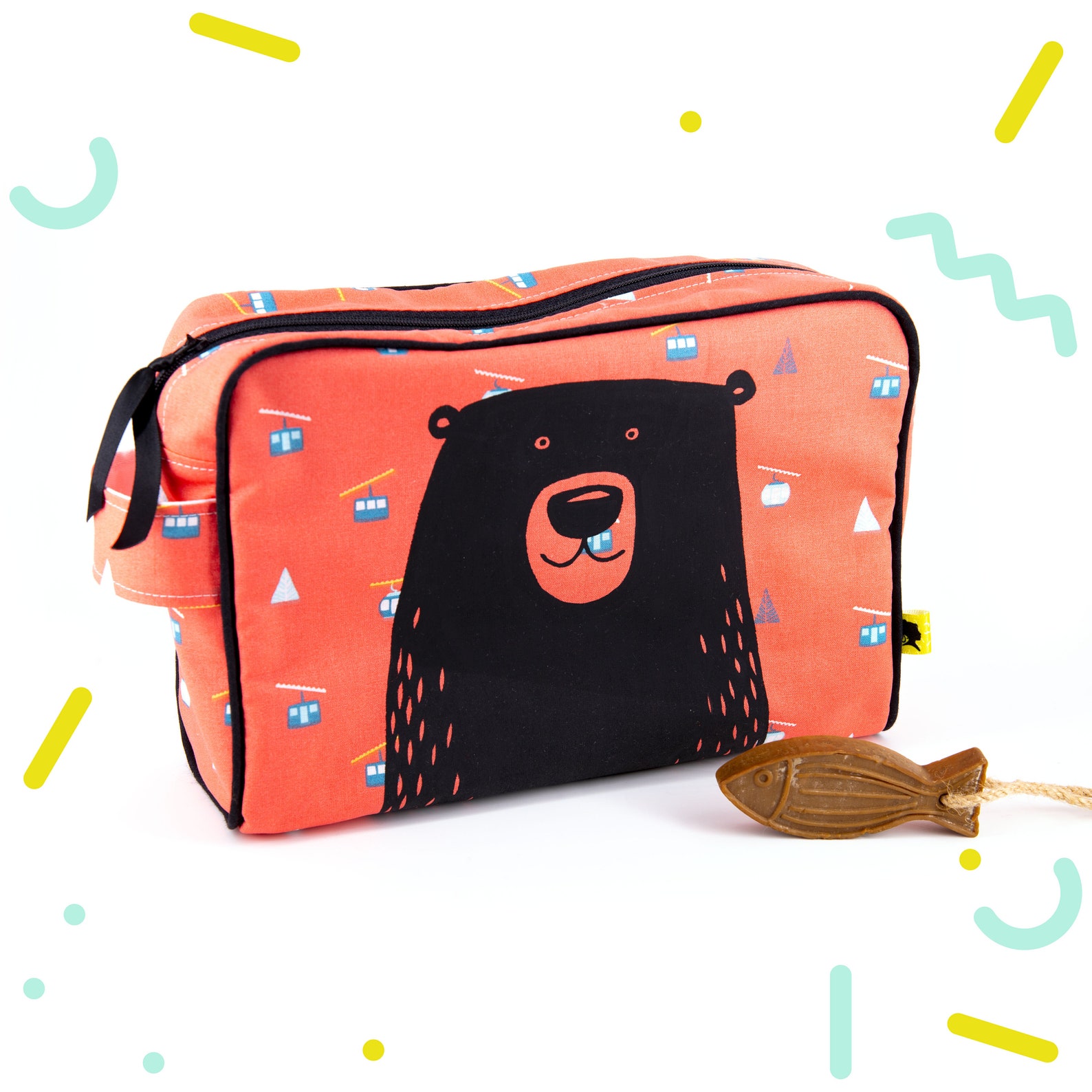 Toiletry Bag for Baby, for Child, With Inside Pocket, With a Bear on