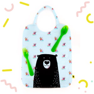 Serviette maternelle à élastique spéciale cantine pour fille