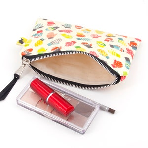 Coated cotton large pouch bag for women image 3