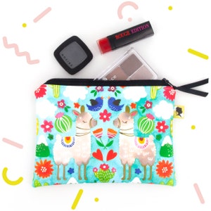Kosmetiktasche aus beschichteter Baumwolle für Damen und Mädchen