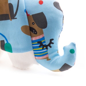 Stuffed Elephant with very soft fleece for baby boy image 2