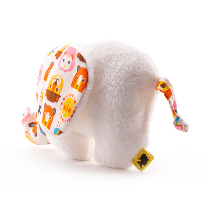 Stuffed Elephant with very soft fleece for baby girl image 4