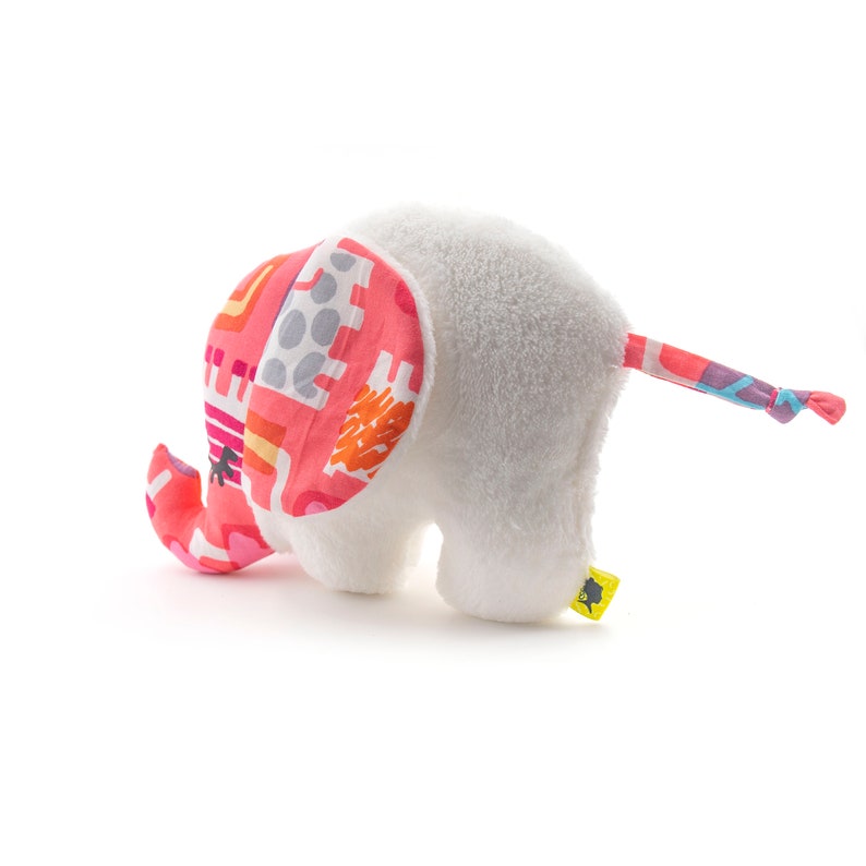Stuffed Elephant with very soft fleece for baby girl image 8