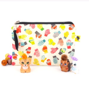 Coated cotton large pouch bag for women image 8