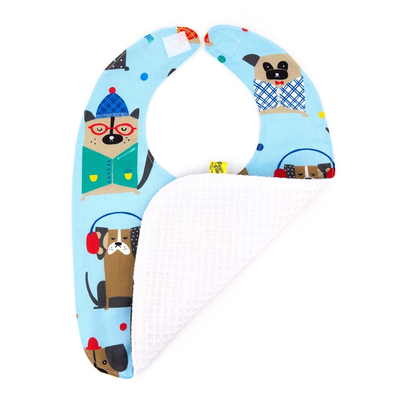 Cotton Baby bib on dogs theme for baby boy image 7
