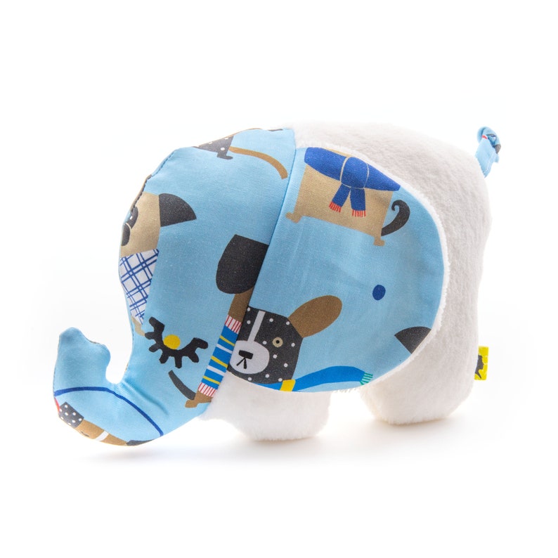 Stuffed Elephant with very soft fleece for baby boy image 8