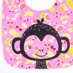 Cotton Baby bib on fruits theme for baby girl image 4