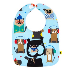 Cotton Baby bib on dogs theme for baby boy image 9