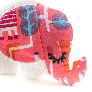 Stuffed Elephant with very soft fleece for baby girl image 2