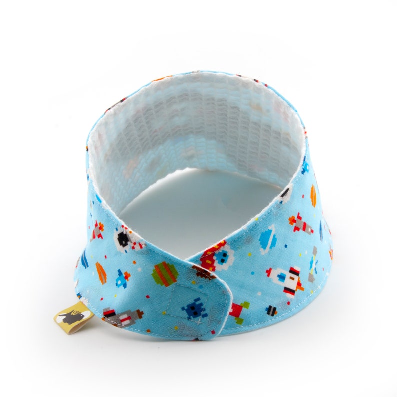 Cotton bandana bib for baby boy image 8