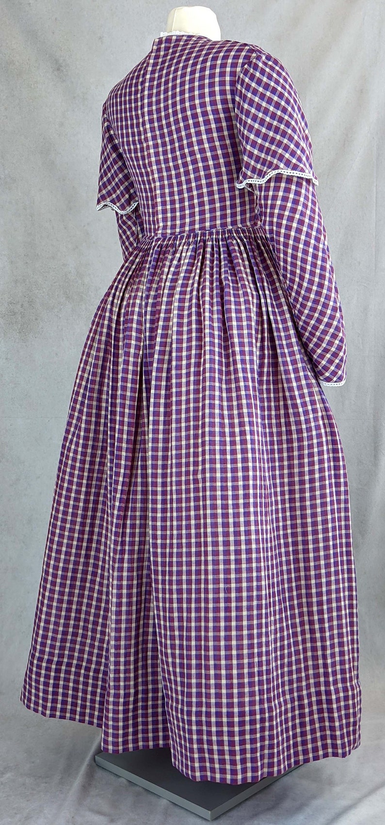 Day Dress 1837-40 Sewing Pattern 0421 Size US 8-30 EU 34-56 PDF Download image 5
