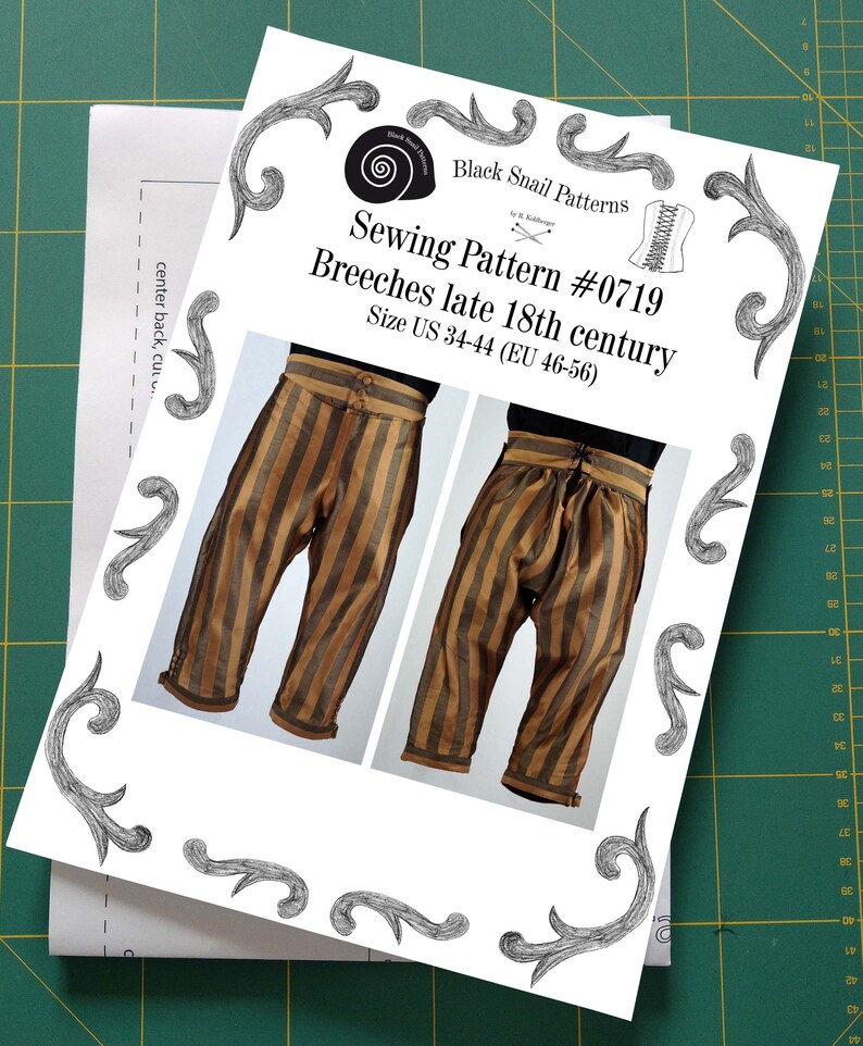 Mens Breeches Late 18th Century Sewing Pattern 0719 Etsy