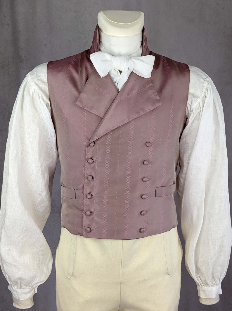 Empire Regency Mens Waistcoat 1790-1820 Sewing Pattern 0122 Size US 34-56 EU 44-66 PDF Download image 2