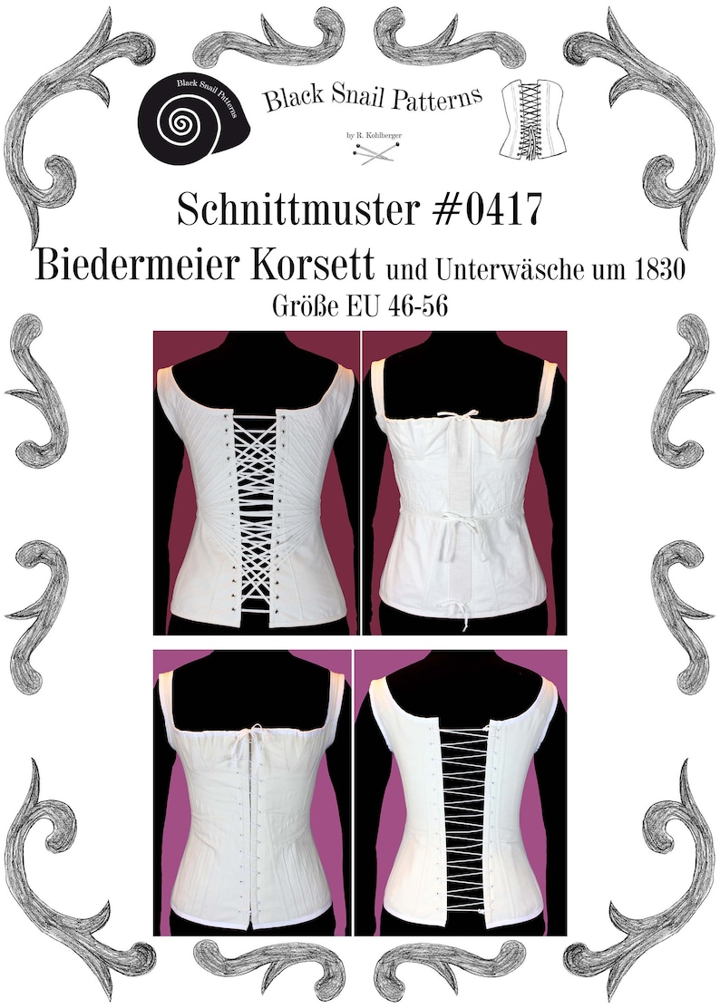 1830s Corset and Underwear Sewing Pattern #0417 Size US 8-30 (EU 34-56) Pdf Download image 8