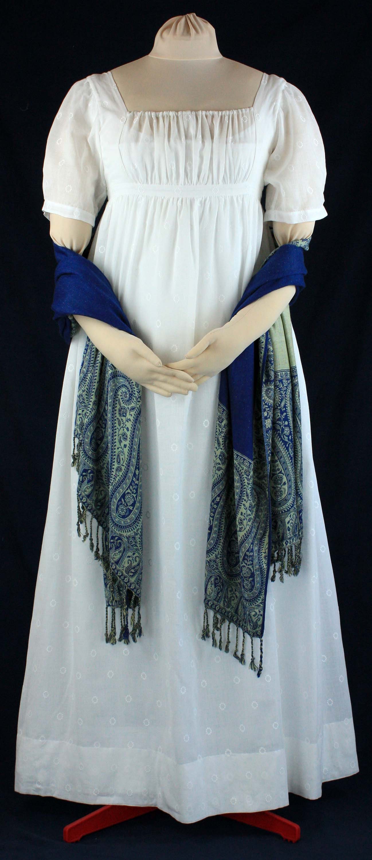 Empire / Regency dress with sleeveless Spencer 1805 to 1810 Sewing