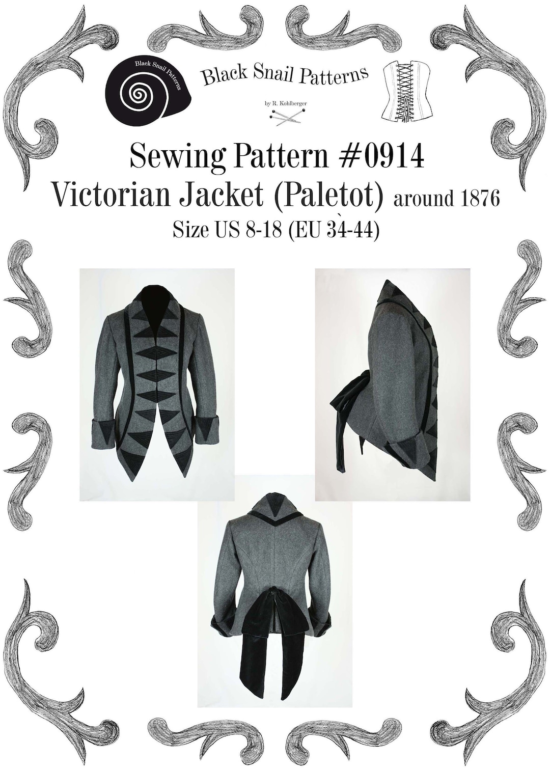 Patron Ancien Echo De La Mode Pour Veste Paletot Col Montant - Taille 44 Vintage Années 70