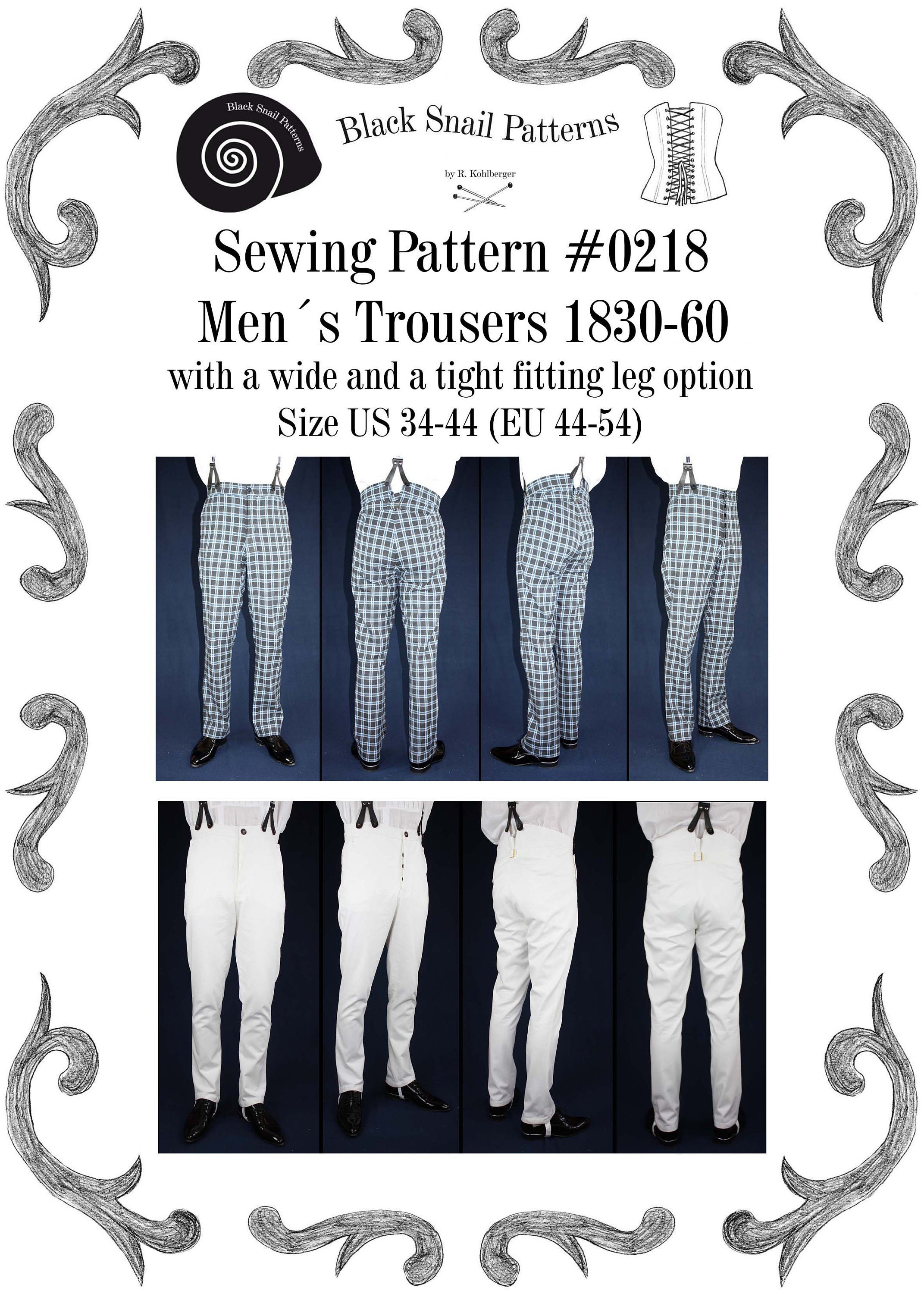 Free Sewing Pattern For Men's Loose Sports Pants (Sizes 44-60