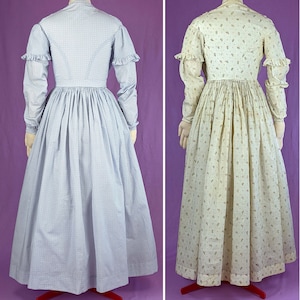 1840s Morning or Working Womans Dress Sewing Pattern 0121 Size US 8-30 EU 34-56 PDF Download image 3