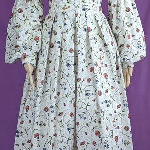 Day Dress 1837-40 Sewing Pattern 0221 Size US 8-30 EU 34-56 PDF Download image 2