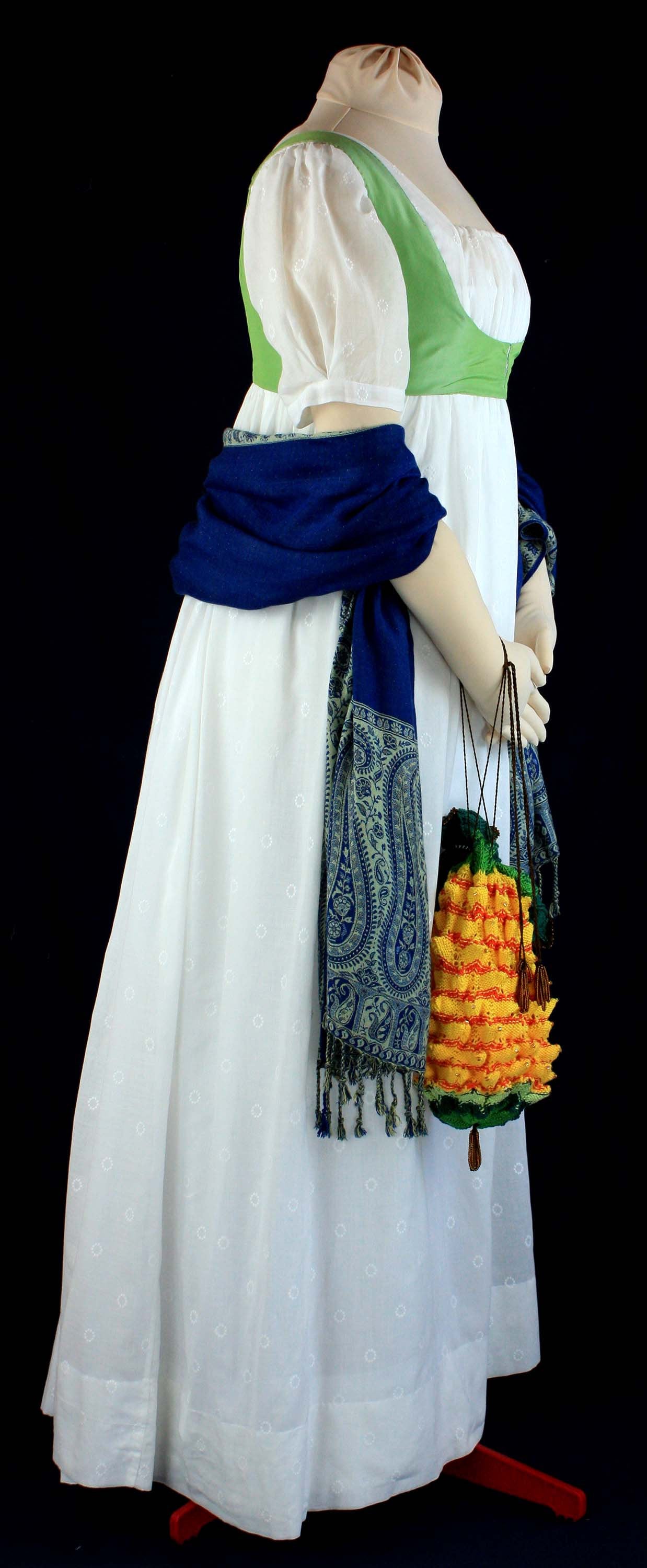 Empire / Regency dress with sleeveless Spencer 1805 to 1810 Sewing