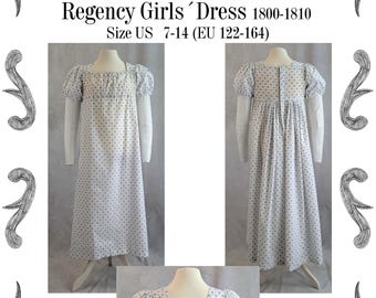 Regency kinderjurk #0124 maat EU 122-164 PDF-download
