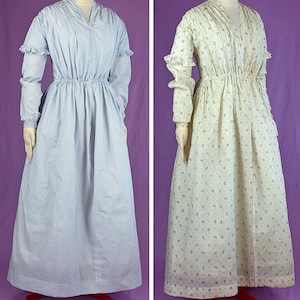 1840s Morning or Working Womans Dress Sewing Pattern 0121 Size US 8-30 EU 34-56 PDF Download image 2