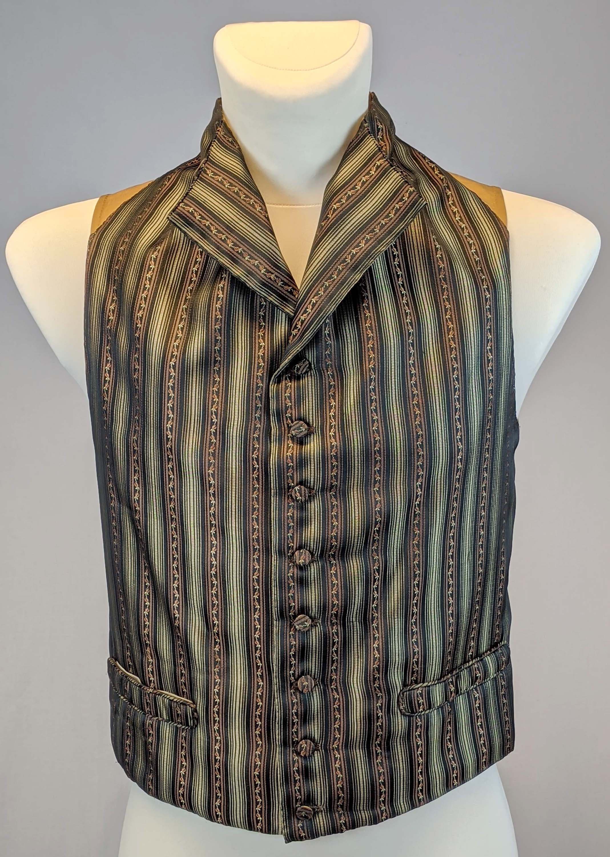 Mens Waistcoat Late 18th Century Sewing Pattern Etsy
