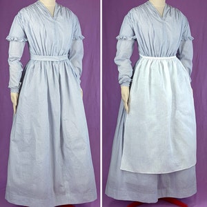 1840s Morning or Working Womans Dress Sewing Pattern 0121 Size US 8-30 EU 34-56 PDF Download image 4