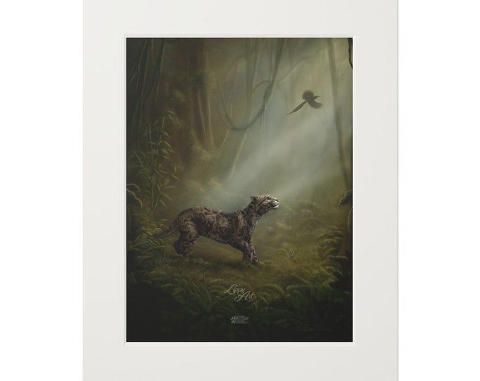 Clouded Mystery (Leopard) - Fine Art Print, Mounted (Passepartout frame) only