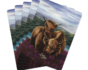 Bò Ghàidhealach (Highland Cattle) - Playing Cards, Poker Cards
