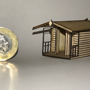 1/87 HO / OO Train Scale Beach Hut Kit