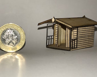 1/87 HO / OO Train Scale Beach Hut Kit