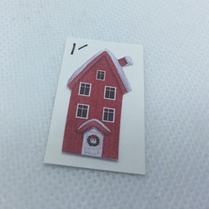 1:48 Large Christmas House for collectors. Ideal to decorate your Dolls House. Completed Item.